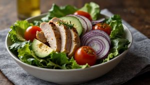 Recette de salade au poulet minceur : savoureuse et légère