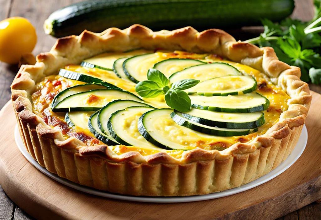 Recette de quiche aux courgettes et chèvre : facile & Savoureuse