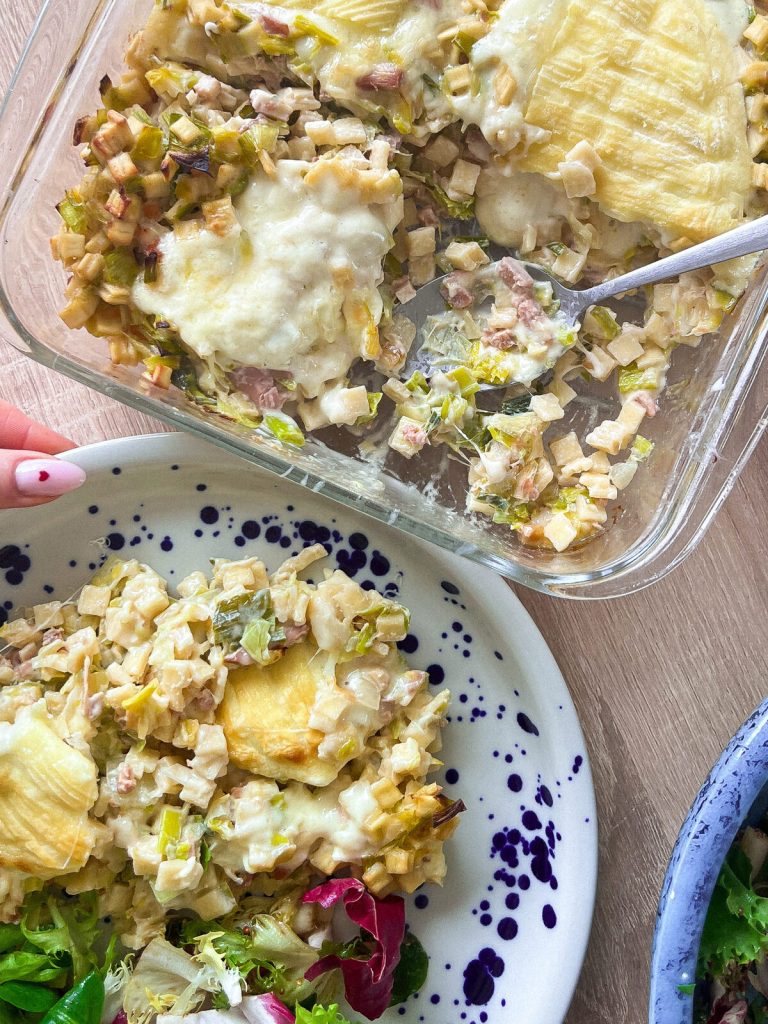 Recette de croziflette et petite salade : savourez un plat réconfortant !