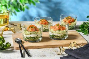 Recette salade de concombre, saumon et fromage frais en verrines : fraîcheur garantie !