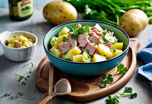 Recette facile : salade de pommes de terre, cornichons et thon