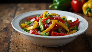 Recette de salade aux trois poivrons : fraîcheur et couleur dans votre assiette !