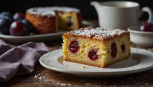 Recette de gâteau moelleux aux prunes au Thermomix : facile et rapide
