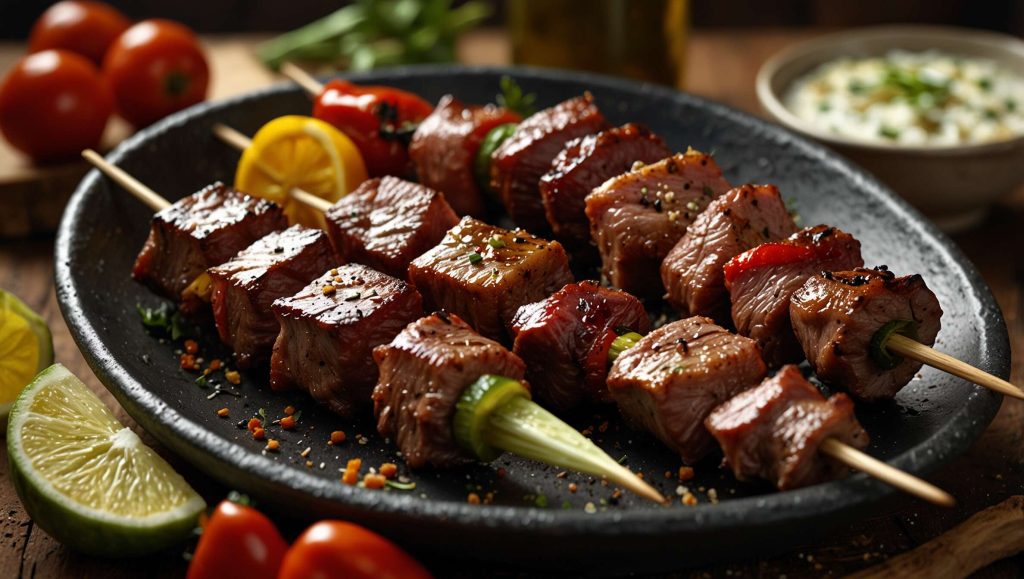 Brochettes de sanglier au barbecue