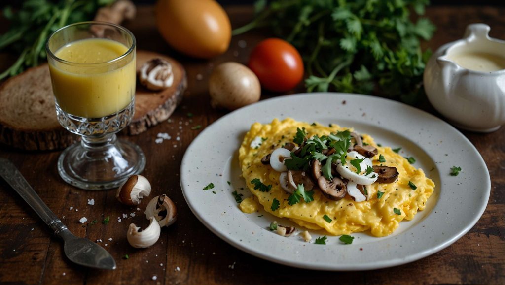 Recette d'omelette aux trompettes de la mort