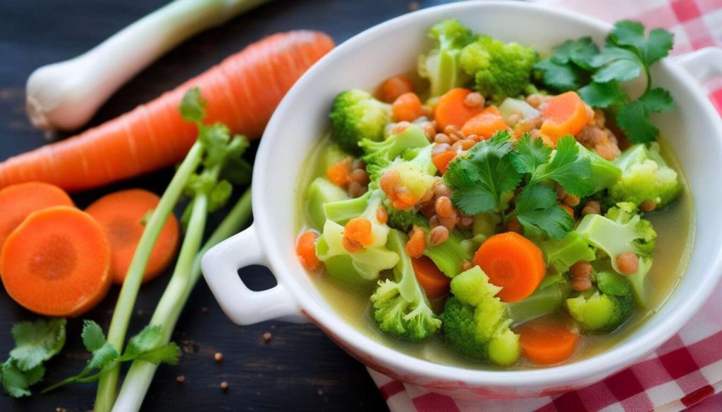 Chou romanesco aux lentilles corail et carottes : une recette savoureuse