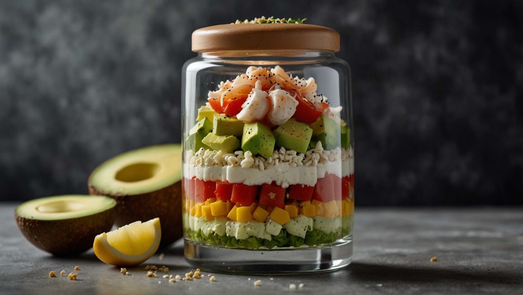 Recette de salade de crabe et avocat en verrine : fraîcheur et élégance