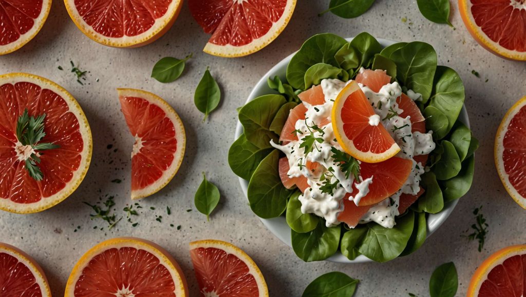 Salade de pamplemousse au crabe et à la mayonnaise : recette fraîcheur