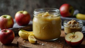 Recette de compote pomme-banane pour bébé au Thermomix : facile et rapide