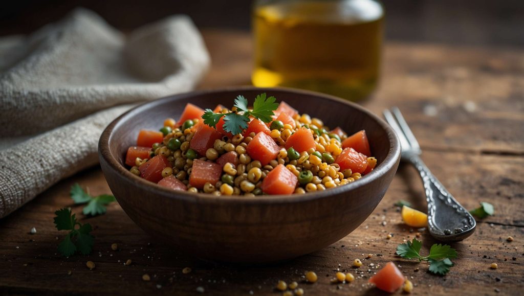 Recette de salade de lentilles corail : sauce curry, miel et citron