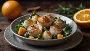 Salade de Saint-Jacques de Noël à l'orange : recette festive et originale