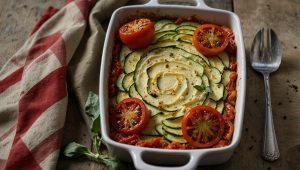 Recette facile de gratin de courgettes et tomates - Cuisine gourmande
