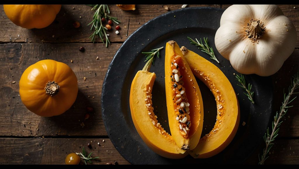 Recette de courge rôtie à l'ail et à l'huile d'olive : saveurs automnales