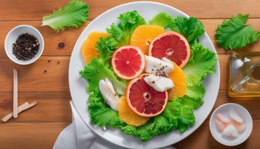 Recette de salade d&rsquo;agrumes et haddock avec vinaigrette anisée