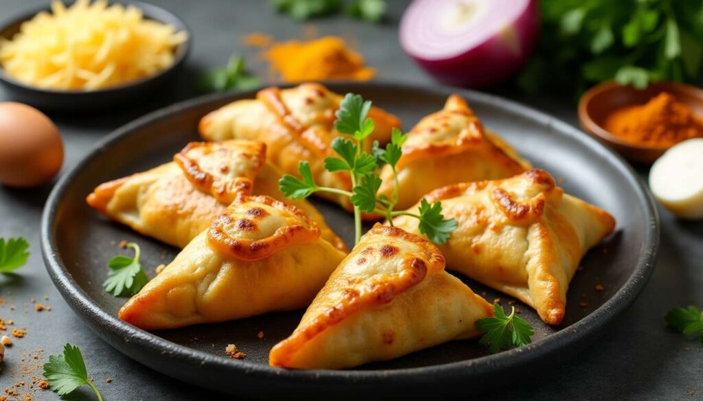 Recette de samossas épicés au poulet et fromage : saveurs exotiques à la maison