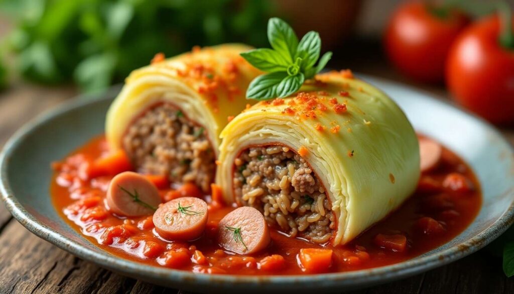 Recette de chou farci à la sauce tomate : saveurs traditionnelles revisitées