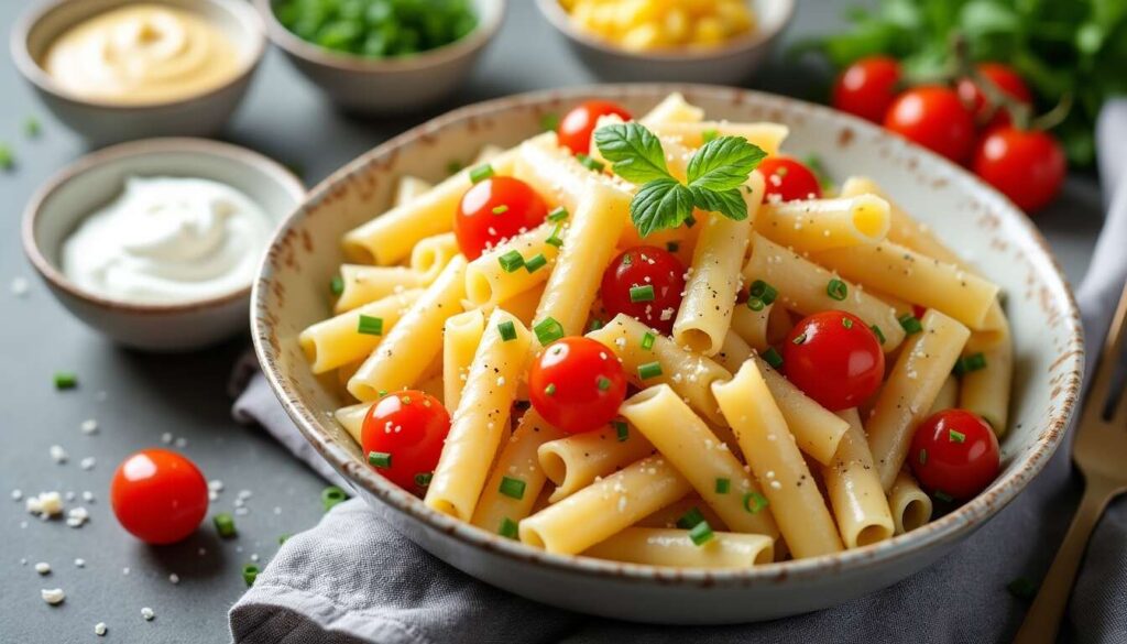 Salade de pâtes au surimi rapide : recette facile et délicieuse