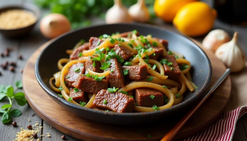 Recette de bœuf aux oignons et gingembre : saveurs asiatiques à la maison