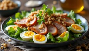 Recette de salade d'endives aux rillons de porc fermier élevé en plein air