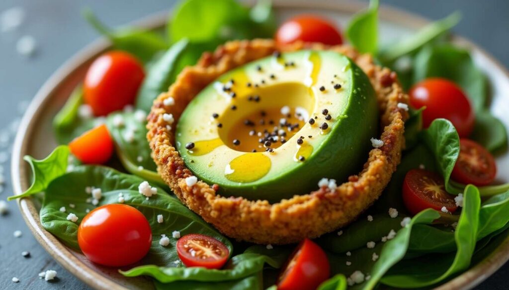 Recette de nid d'avocat chaud en salade : saveurs et originalité