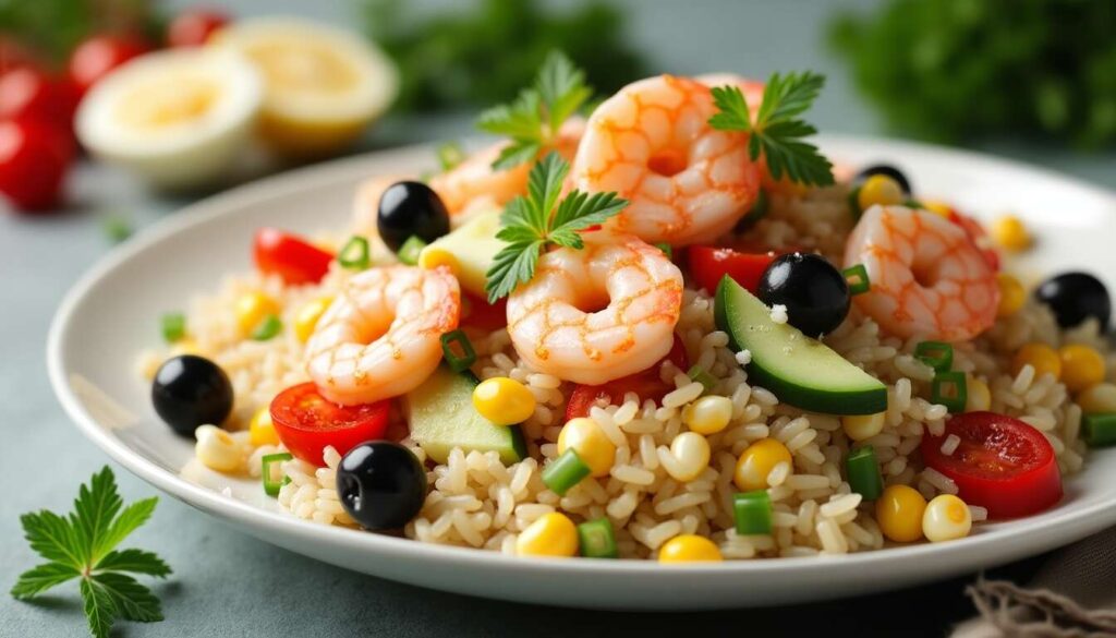 Recette facile : salade de riz aux crevettes en quelques étapes