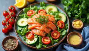 Recette facile de salade au saumon fumé – Prête en 15 minutes