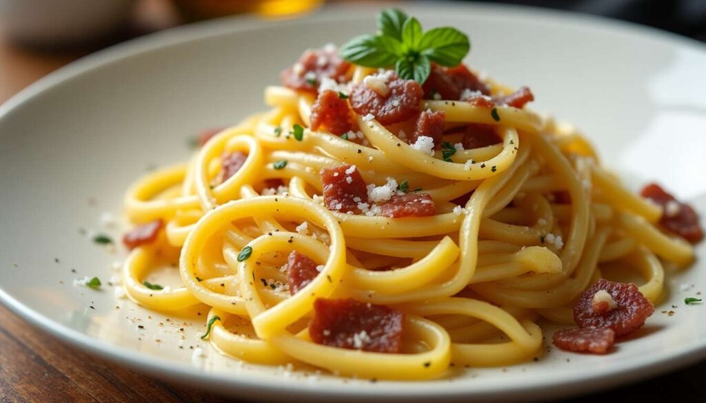 Recette de tagliatelles à la carbonara crémeuse : le secret des œufs onctueux