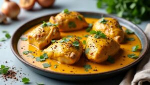 Cuisses de poulet au curry et coco au Cookeo : recette rapide et savoureuse