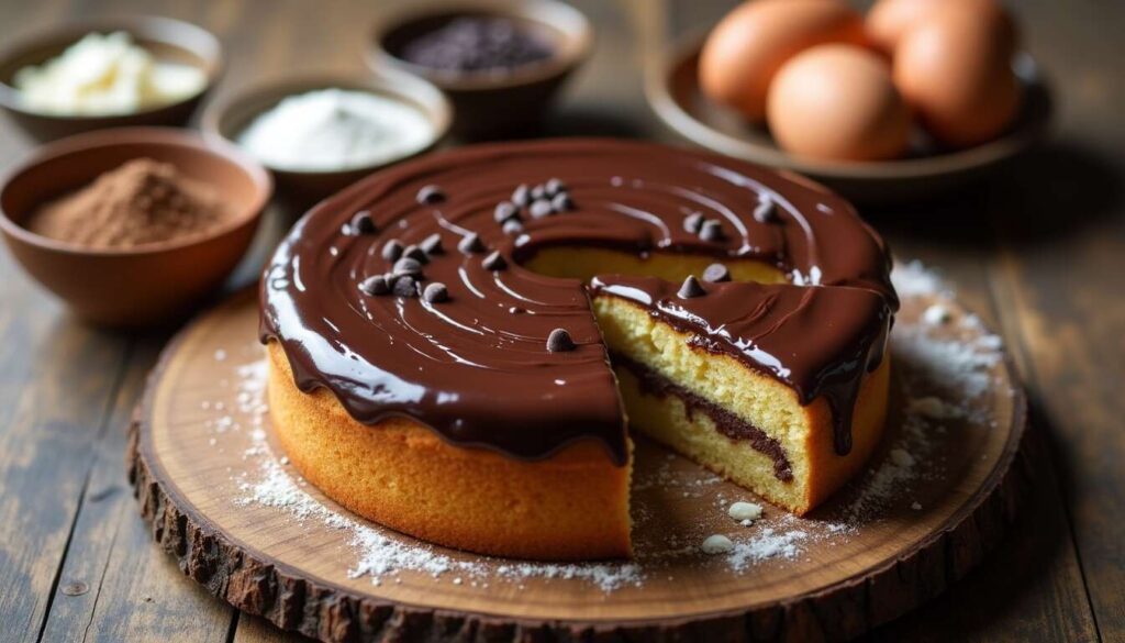 Cake marbré surprise recouvert de chocolat : une recette gourmande et originale