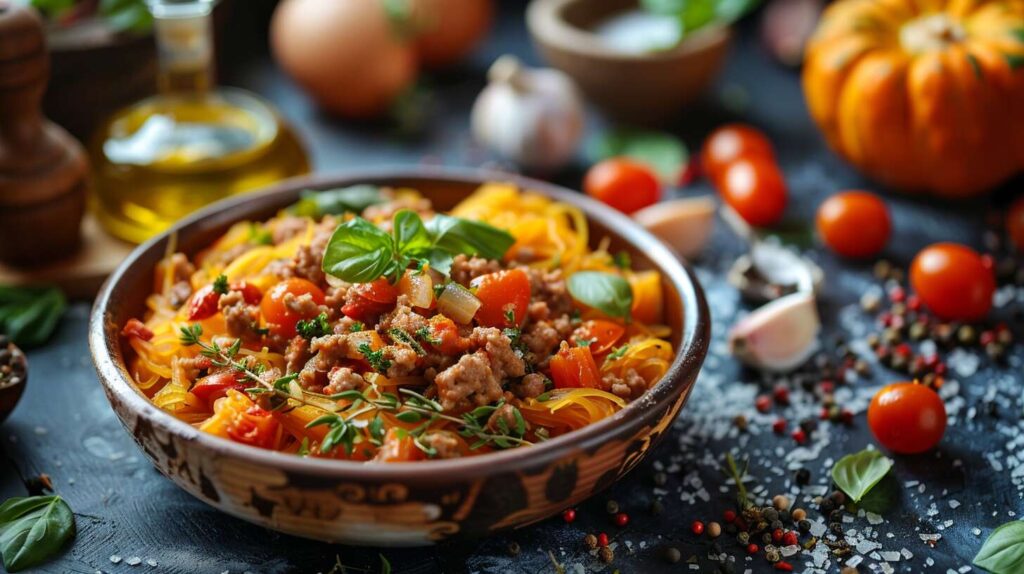 Recette de courge spaghetti à la bolognaise au Cookeo : rapide et savoureuse