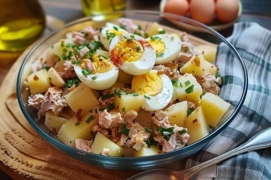 Recette salade de pommes de terre, thon et œuf : fraîcheur et simplicité