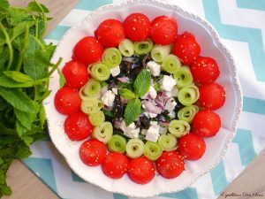 Recette facile : salade de concombre et pastèque - Fastoche
