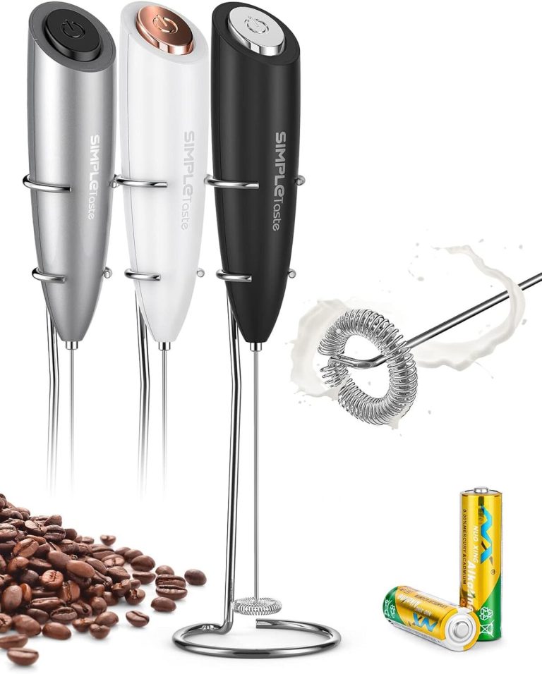 Mousseur à Lait électrique 4-en-1 SIMPLETASTE - Chaud/froid, Chauffage Lait, Cacao, 500W