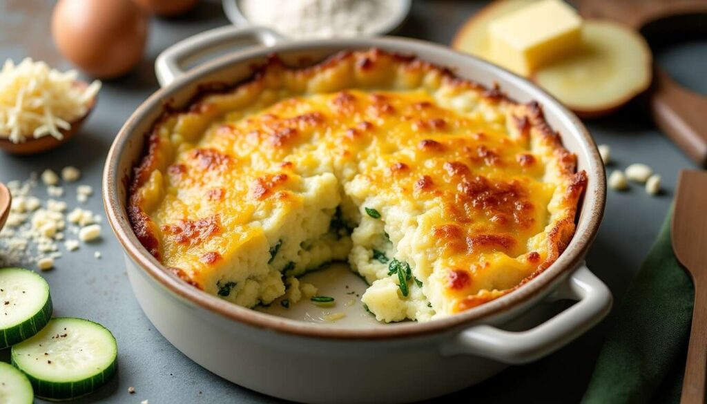 Recette de gratin de courgettes et pommes de terre à la béchamel