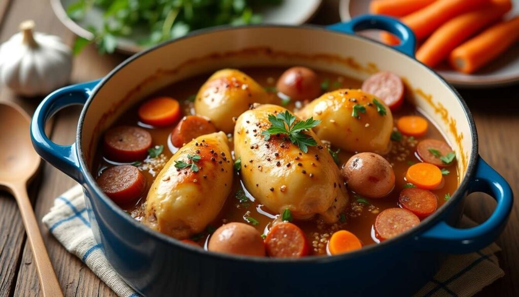 Paupiette de pintade en cocotte : recette facile et savoureuse