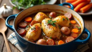 Paupiette de pintade en cocotte : recette facile et savoureuse