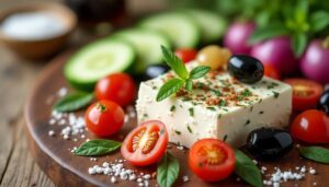 Salade de feta aux olives : recette facile et savoureuse