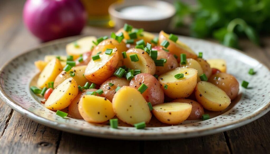 Recette de salade de pommes de terre et harengs : saveurs nordiques