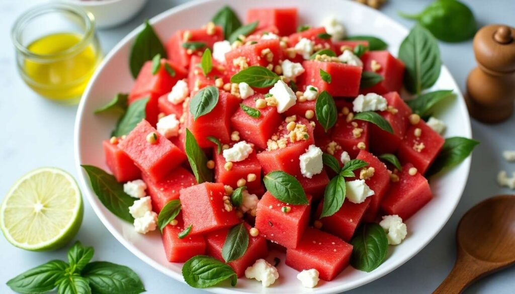 Salade de pastèque : recette fraîche et estivale