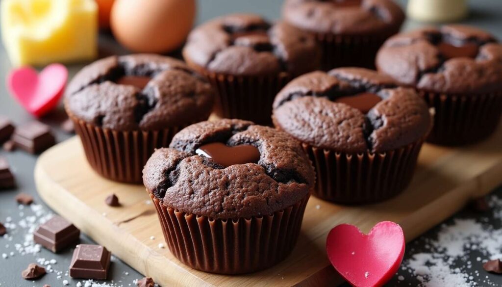 Recette facile : muffins au chocolat cœur fondant à l'Airfryer