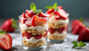 Verrines craquantes aux fraises : une recette gourmande