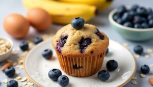 Muffins aux myrtilles sans sucre ajouté : recette saine et gourmande