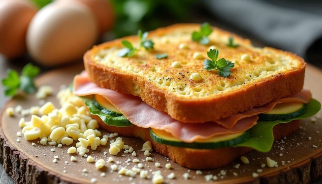 Croque-monsieur de courgette au jambon : recette express en 5 minutes