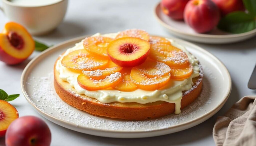 Recette d'invisible aux nectarines d'Hélène Darroze : un gâteau léger et de saison