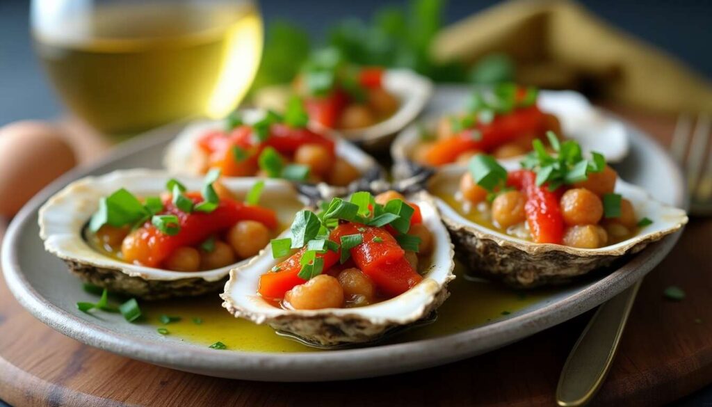 Recette d'huîtres à l'espagnole : chorizo et poivron