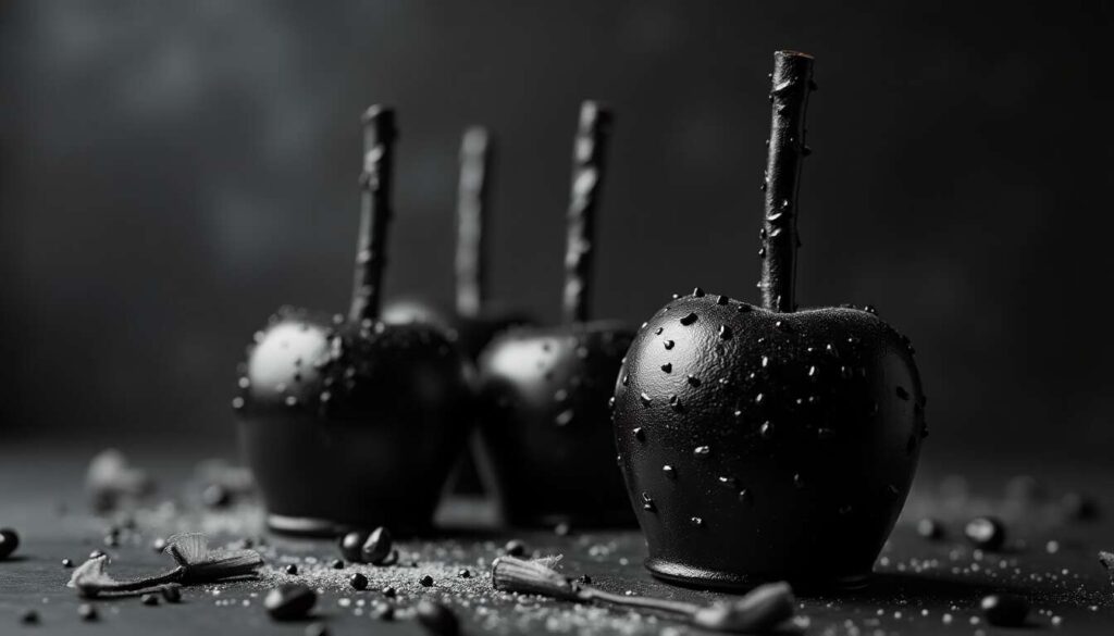 Les pommes d'Amour gothique, un délice pour Halloween