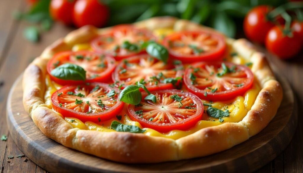 Délicieuse tarte à la tomate et moutarde