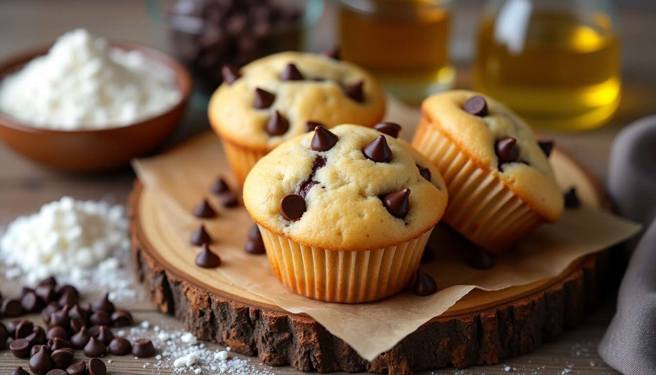 Recette facile de muffins aux pépites de chocolat sans œuf