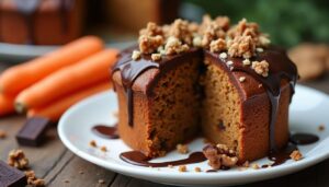 Recette facile de Carrot Cake nappé au chocolat - Gourmandise Assurée