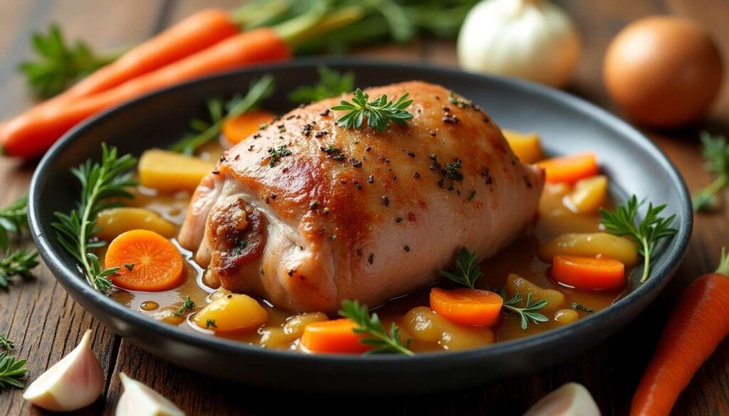 Recette économique : rouelle de porc aux légumes d'automne par Laurent Mariotte